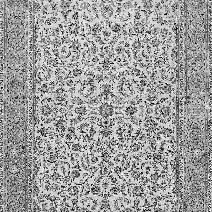 Serging Thickness of Machine Washable Persian Gray Traditional Rug, wshtr394gry