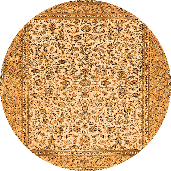 Square Persian Orange Traditional Rug, tr394org