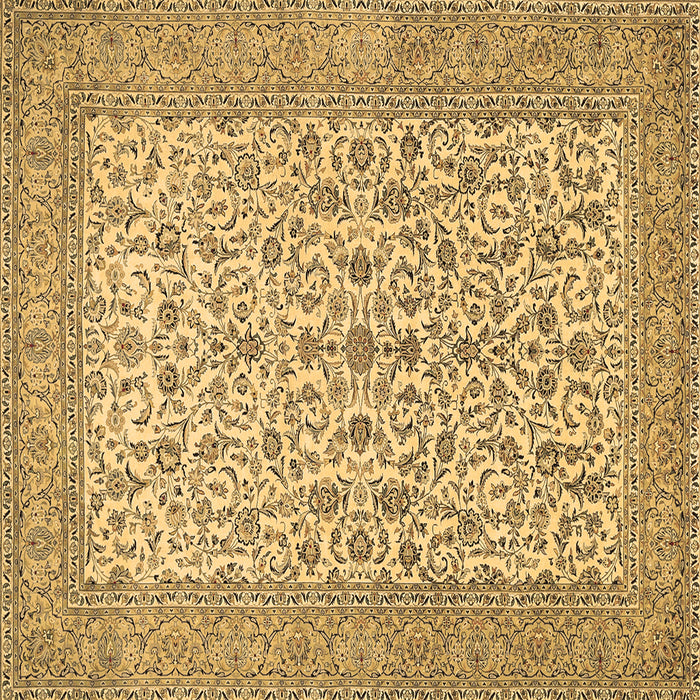 Square Machine Washable Persian Brown Traditional Rug, wshtr394brn