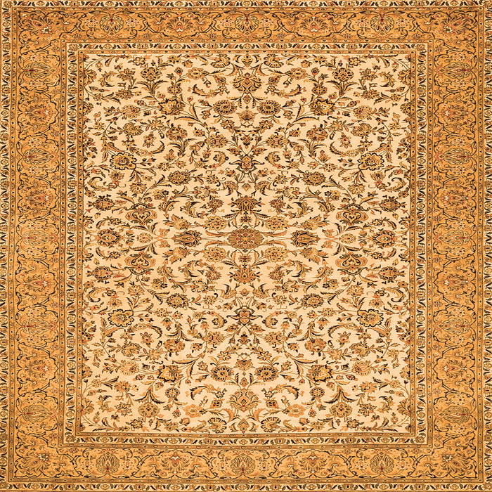 Serging Thickness of Persian Orange Traditional Rug, tr394org