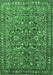 Machine Washable Persian Emerald Green Traditional Area Rugs, wshtr3950emgrn