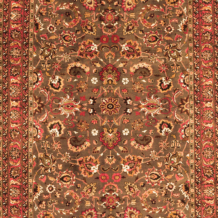 Serging Thickness of Machine Washable Persian Orange Traditional Area Rugs, wshtr3950org