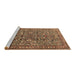 Sideview of Machine Washable Persian Brown Traditional Rug, wshtr3950brn