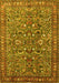 Machine Washable Persian Yellow Traditional Rug, wshtr3950yw