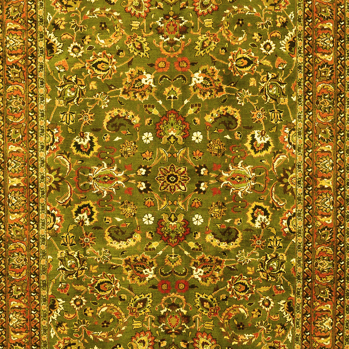 Machine Washable Persian Yellow Traditional Rug, wshtr3950yw