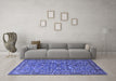 Machine Washable Persian Blue Traditional Rug in a Living Room, wshtr3950blu