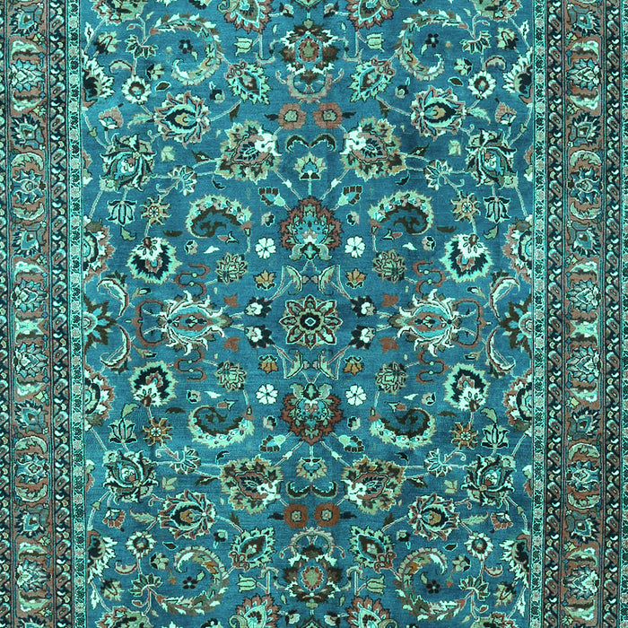 Machine Washable Persian Turquoise Traditional Area Rugs, wshtr3950turq