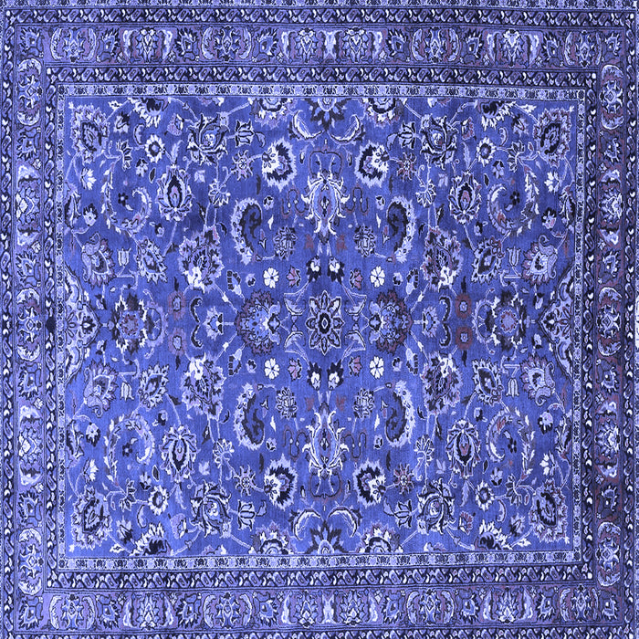 Square Persian Blue Traditional Rug, tr3950blu