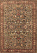 Machine Washable Persian Brown Traditional Rug, wshtr3950brn