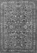 Serging Thickness of Machine Washable Persian Gray Traditional Rug, wshtr3950gry