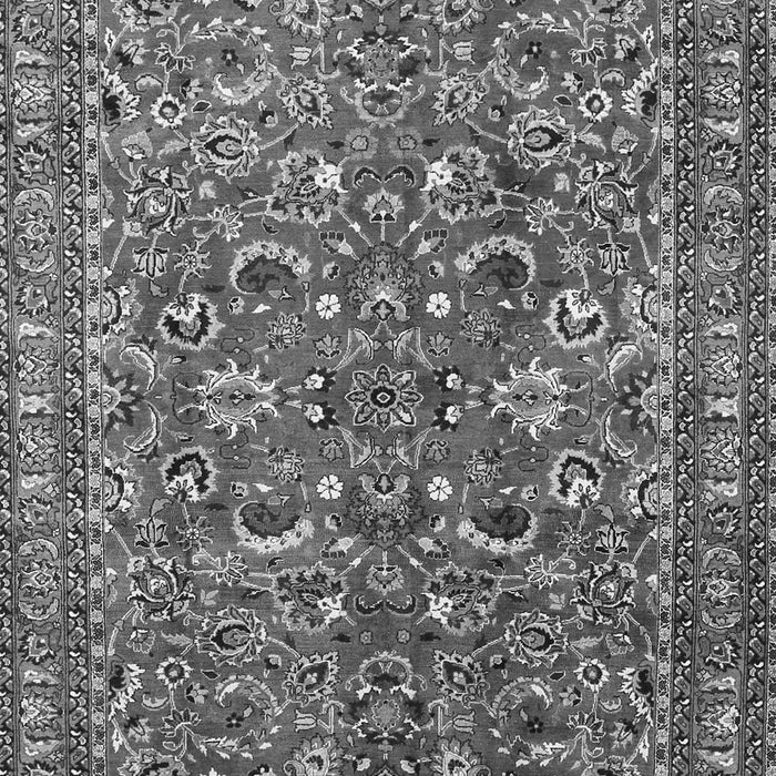 Serging Thickness of Machine Washable Persian Gray Traditional Rug, wshtr3950gry