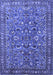 Machine Washable Persian Blue Traditional Rug, wshtr3950blu
