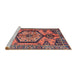 Sideview of Machine Washable Traditional Chestnut Brown Rug, wshtr3951