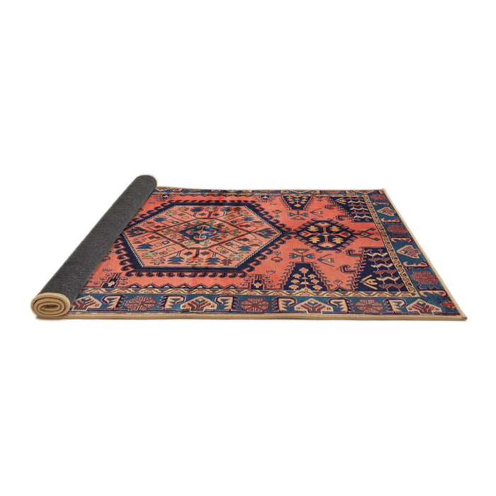 Sideview of Traditional Chestnut Brown Persian Rug, tr3951