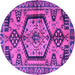 Round Persian Purple Traditional Rug, tr3951pur
