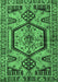 Machine Washable Persian Emerald Green Traditional Area Rugs, wshtr3951emgrn