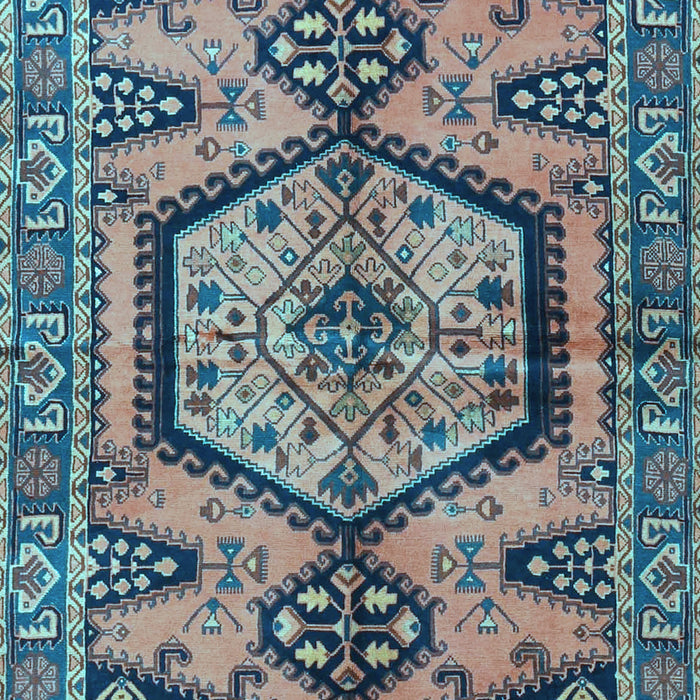 Machine Washable Persian Light Blue Traditional Rug, wshtr3951lblu