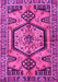 Machine Washable Persian Pink Traditional Rug, wshtr3951pnk