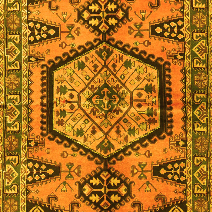 Machine Washable Persian Yellow Traditional Rug, wshtr3951yw