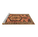 Sideview of Machine Washable Persian Brown Traditional Rug, wshtr3951brn