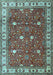 Machine Washable Persian Light Blue Traditional Rug, wshtr3952lblu