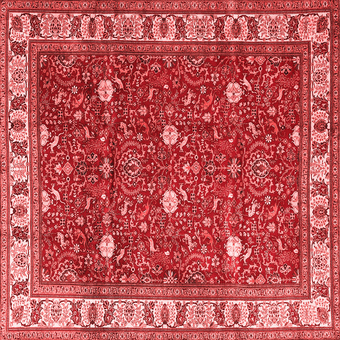 Machine Washable Persian Red Traditional Rug, wshtr3952red