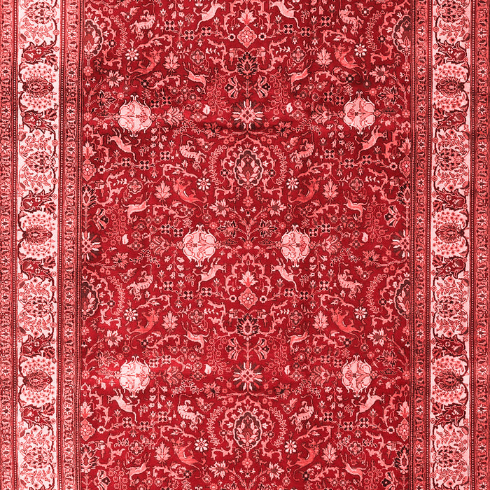 Machine Washable Persian Red Traditional Rug, wshtr3952red