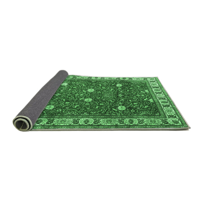 Sideview of Persian Emerald Green Traditional Rug, tr3952emgrn