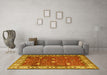 Machine Washable Persian Yellow Traditional Rug in a Living Room, wshtr3952yw