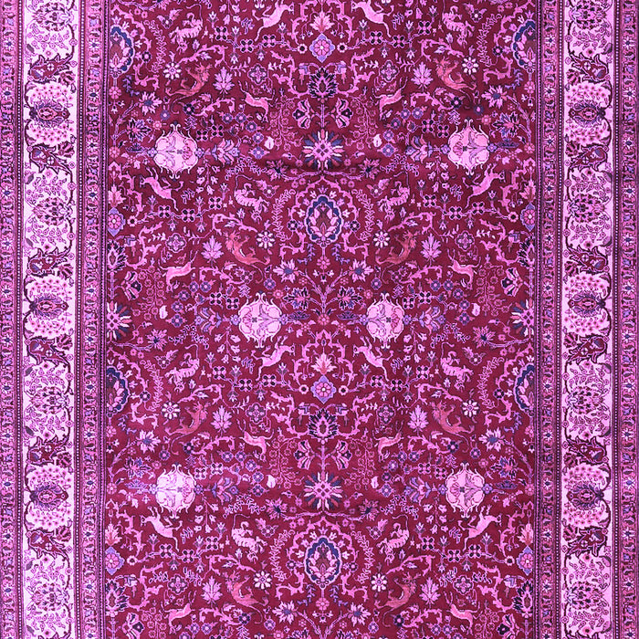 Machine Washable Persian Purple Traditional Area Rugs, wshtr3952pur