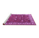 Sideview of Machine Washable Persian Purple Traditional Area Rugs, wshtr3952pur