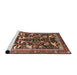 Sideview of Machine Washable Traditional Light Copper Gold Rug, wshtr3953