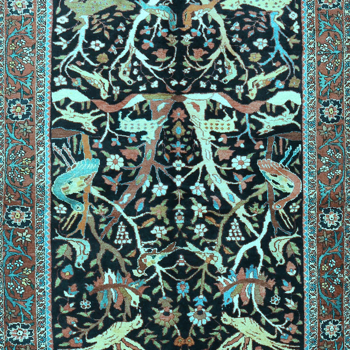 Animal Light Blue Traditional Rug, tr3953lblu