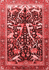 Animal Red Traditional Rug, tr3953red