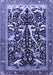 Animal Blue Traditional Rug, tr3953blu