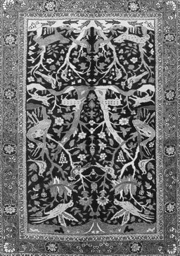 Animal Gray Traditional Rug, tr3953gry