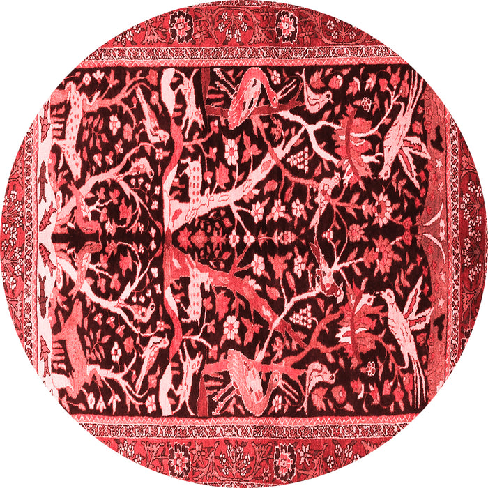 Animal Red Traditional Rug, tr3953red