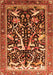 Animal Orange Traditional Rug, tr3953org