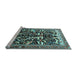 Sideview of Machine Washable Animal Light Blue Traditional Rug, wshtr3953lblu