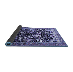 Sideview of Animal Blue Traditional Rug, tr3953blu
