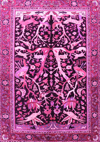 Animal Pink Traditional Rug, tr3953pnk