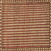 Square Machine Washable Southwestern Brown Country Rug, wshtr3954brn