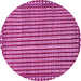 Round Machine Washable Southwestern Pink Country Rug, wshtr3954pnk