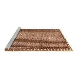 Sideview of Machine Washable Southwestern Brown Country Rug, wshtr3954brn