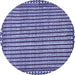 Round Machine Washable Southwestern Blue Country Rug, wshtr3954blu