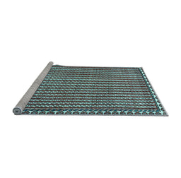 Sideview of Machine Washable Southwestern Light Blue Country Rug, wshtr3954lblu