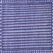 Square Machine Washable Southwestern Blue Country Rug, wshtr3954blu