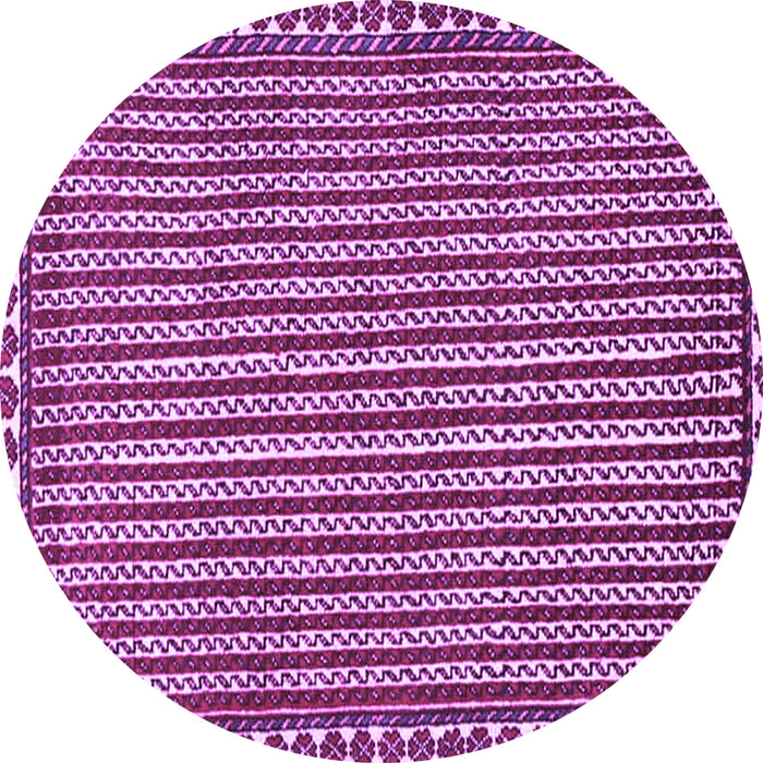 Round Machine Washable Southwestern Purple Country Area Rugs, wshtr3954pur