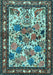 Machine Washable Animal Light Blue Traditional Rug, wshtr3955lblu