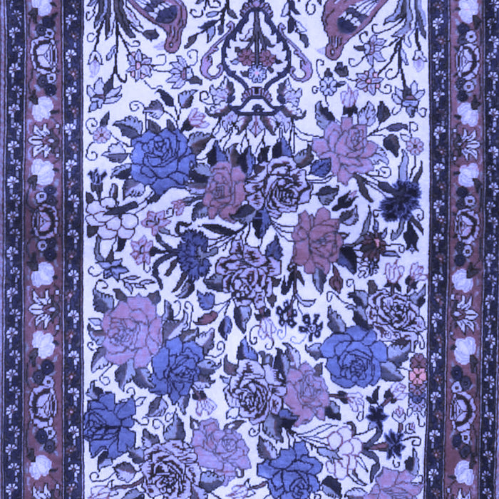 Machine Washable Animal Blue Traditional Rug, wshtr3955blu
